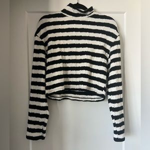 Black and White Striped Sweater